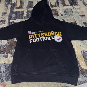 Black Steelers hoodie Reebok size small